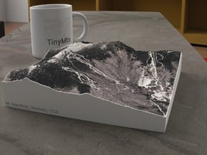 Mt. Mansfield in Winter, Vermont, USA, 1:25000 in Natural Full Color Sandstone