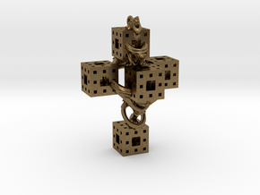  Crucifixum Fractalum Mathematicae - Argentum Unum in Natural Bronze
