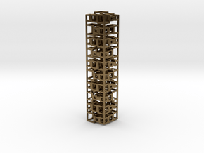 Stack Of 10 Cubes 21 in Natural Bronze