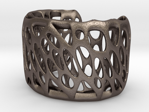 Bio Wired Bracelet in Polished Bronzed-Silver Steel