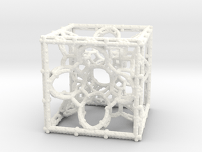 Hyper Gothic Fractal in White Processed Versatile Plastic
