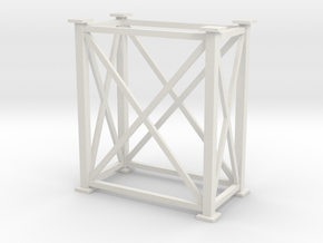 'HO Scale' - 4'x8'x10' Tower in White Natural Versatile Plastic