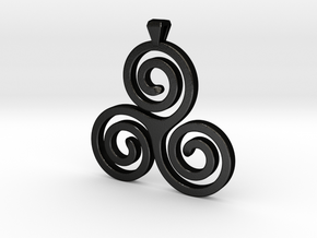 Triskelion - Triskele  Necklace SPG in Matte Black Steel
