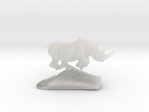 Rhino  in Tan Fine Detail Plastic