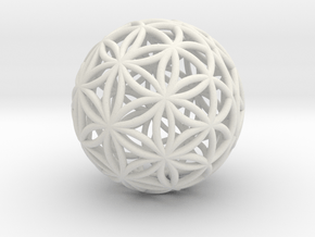 Special Edition 88mm Thick Flower Of Life in White Natural Versatile Plastic