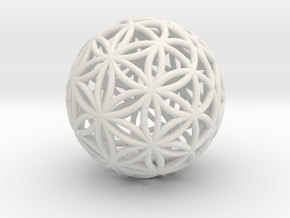 Special Edition 190mm Thick Flower Of Life in White Natural Versatile Plastic