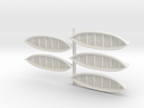 1-350 Scale 28ft Life Boats in White Natural Versatile Plastic