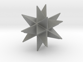 Great Stellated Dodecahedron - 1 inch - Rounded V1 in Gray PA12