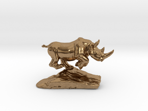 Rhino  in Natural Brass