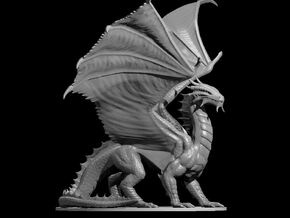 Ancient Bronze Dragon in Polished Bronze Steel