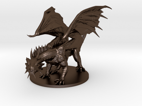 Young Bronze Dragon Updated in Polished Bronze Steel