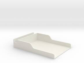 D6 dice tray with shelf in White Natural Versatile Plastic