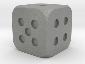 1.6cm balanced 6 sided dice (d6) in Gray PA12