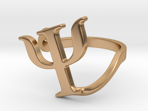 Twisted psychology silver ring in Polished Bronze