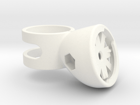 25.4 mm Single Bolt Varia Mount in White Processed Versatile Plastic