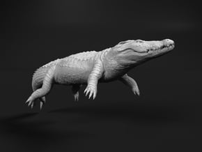 Nile Crocodile 1:9 Lying in Water in White Natural Versatile Plastic