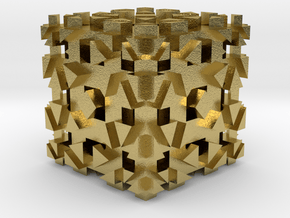 geommatrix lawal f110 matrix cube in Natural Brass