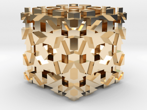 geommatrix lawal f110 matrix cube in 14K Yellow Gold