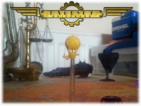 Gun-balloon | Steampunk Airship Miniature in Yellow Processed Versatile Plastic