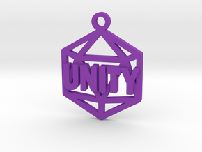 D20 Unity Ornament in Purple Processed Versatile Plastic