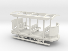 00n3 Toast Rack style tram coach in White Natural Versatile Plastic