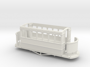 009-00n3 Tram Coach  in White Natural Versatile Plastic