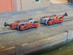 00n3 Tram Bogies set in White Natural Versatile Plastic