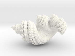 Fractal Art - Chakkri in White Processed Versatile Plastic