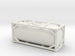 20 Feet ISO Tank Container 01. 1:160 Scale (N) in White Natural Versatile Plastic
