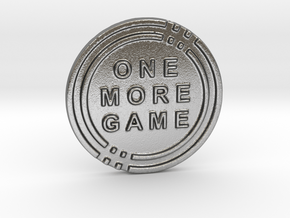 One More Game Decision Coin in Natural Silver
