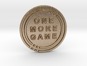 One More Game Decision Coin in Polished Gold Steel