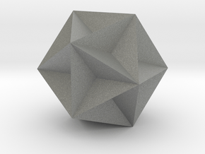 Great Dodecahedron - 1 Inch in Gray PA12