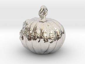 Spooky Pumpkin Earring in Rhodium Plated Brass