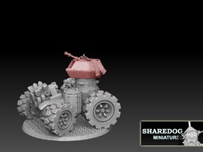 Panzer Buggy AA Gun with Ammo in White Natural Versatile Plastic