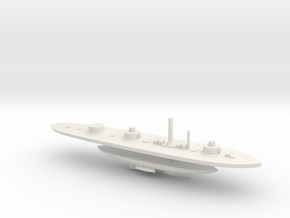 1/700 USS Roanoke & USS Keokuk in White Natural Versatile Plastic