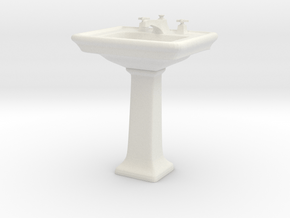 Toilet Sink 03. 1:6 Scale in White Natural Versatile Plastic
