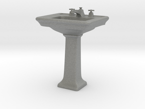 Toilet Sink 03. 1:6 Scale in Gray PA12