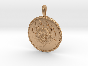 BEAR Pawn Jewelry Pendant in Natural Bronze