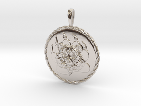 BEAR Pawn Jewelry Pendant in Rhodium Plated Brass