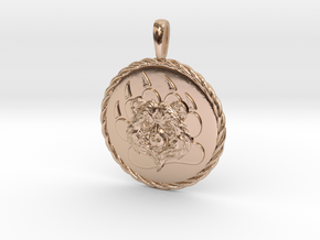 BEAR Pawn Jewelry Pendant in 14k Rose Gold Plated Brass