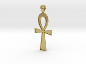 Ankh 7cm in Natural Brass