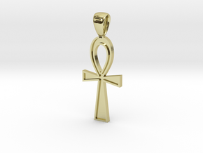 Ankh 5cm in 18k Gold Plated Brass