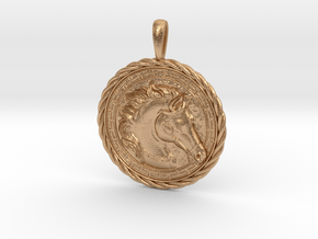 Horse Symbol Jewelry Pendant in Natural Bronze