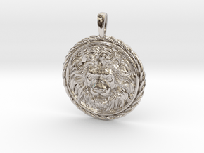 Lion Head Pendant Jewelry in Platinum