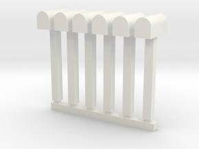 'HO Scale' - (6) Mailboxes in White Natural Versatile Plastic