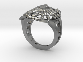 Mech Scorpion Ring Size 13.5 in Natural Silver