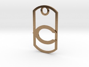 Carlsbad "C" key fob in Natural Brass