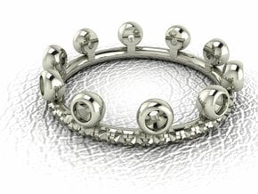 Arty dress ring 3 NO STONES SUPPLIED in 14k White Gold