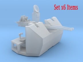 1/400 RN Twin 40mm Bofors AA guns Set x6 in Tan Fine Detail Plastic