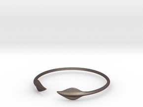 Leaf Bracelet 3" Diameter in Polished Bronzed Silver Steel